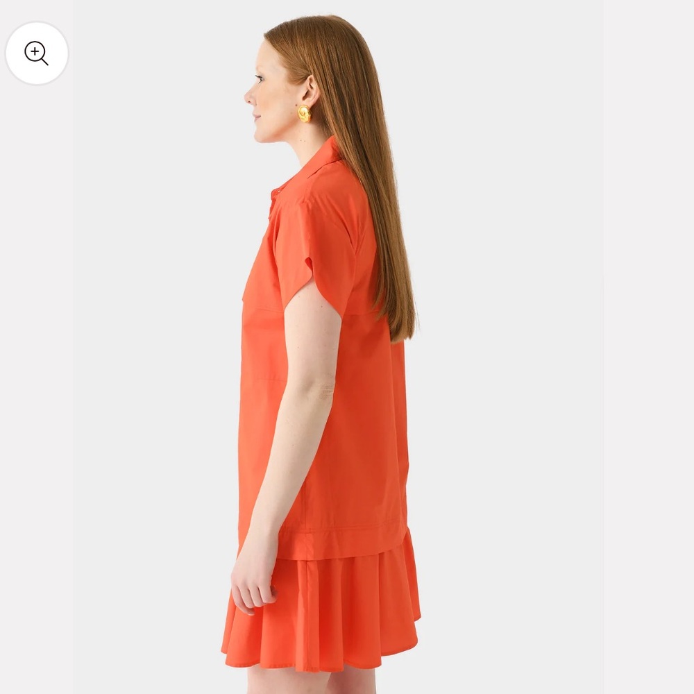 HUNTER BELL Women's Addison Dress in Vibrant Orange - Picture 5 of 15